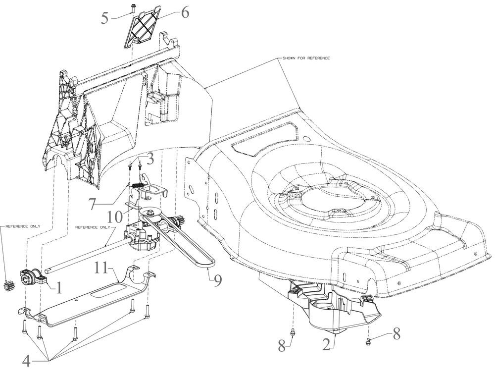 Drive Diagram and Parts List for SC900 (12ABR27B710)(2022) Cub Cadet Lawn Mower